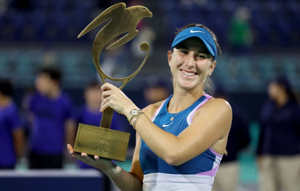 Bencic survives 3 match points to take the title in Abu Dhabi