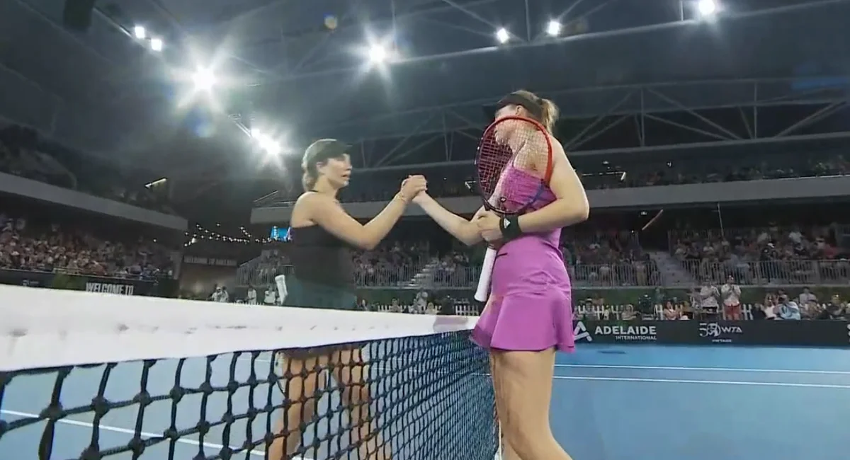 Rybakina wins hit clash with Collins in Adelaide